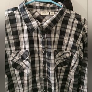 CATO'S WM'S SIZE 22/24W LONG SLEEVE COTTON  BUTTON UP